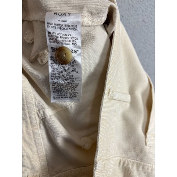 Roxy Women's Mid Rise Straight leg Corduroy Pants Size 33 Parchment (Cream) NWT' - Picture 7 of 8